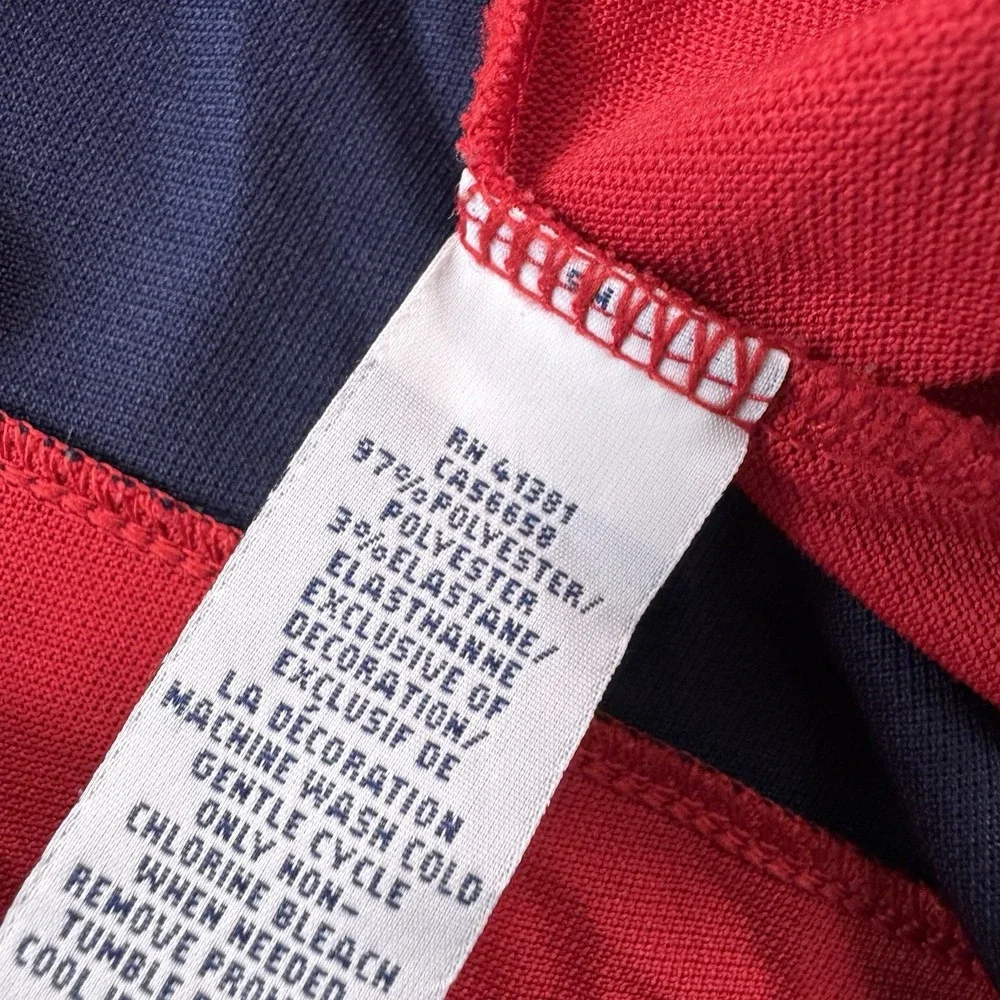 Polo Ralph Lauren Red Blue Big Pony Performance Mens Polo Shirt Size XL